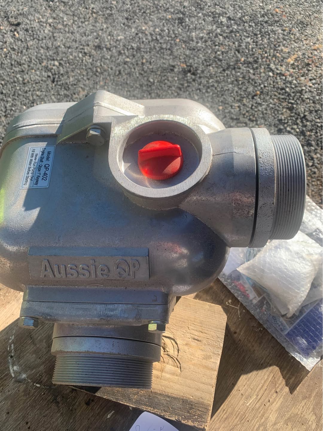 New 4 inch Aussie pump, book