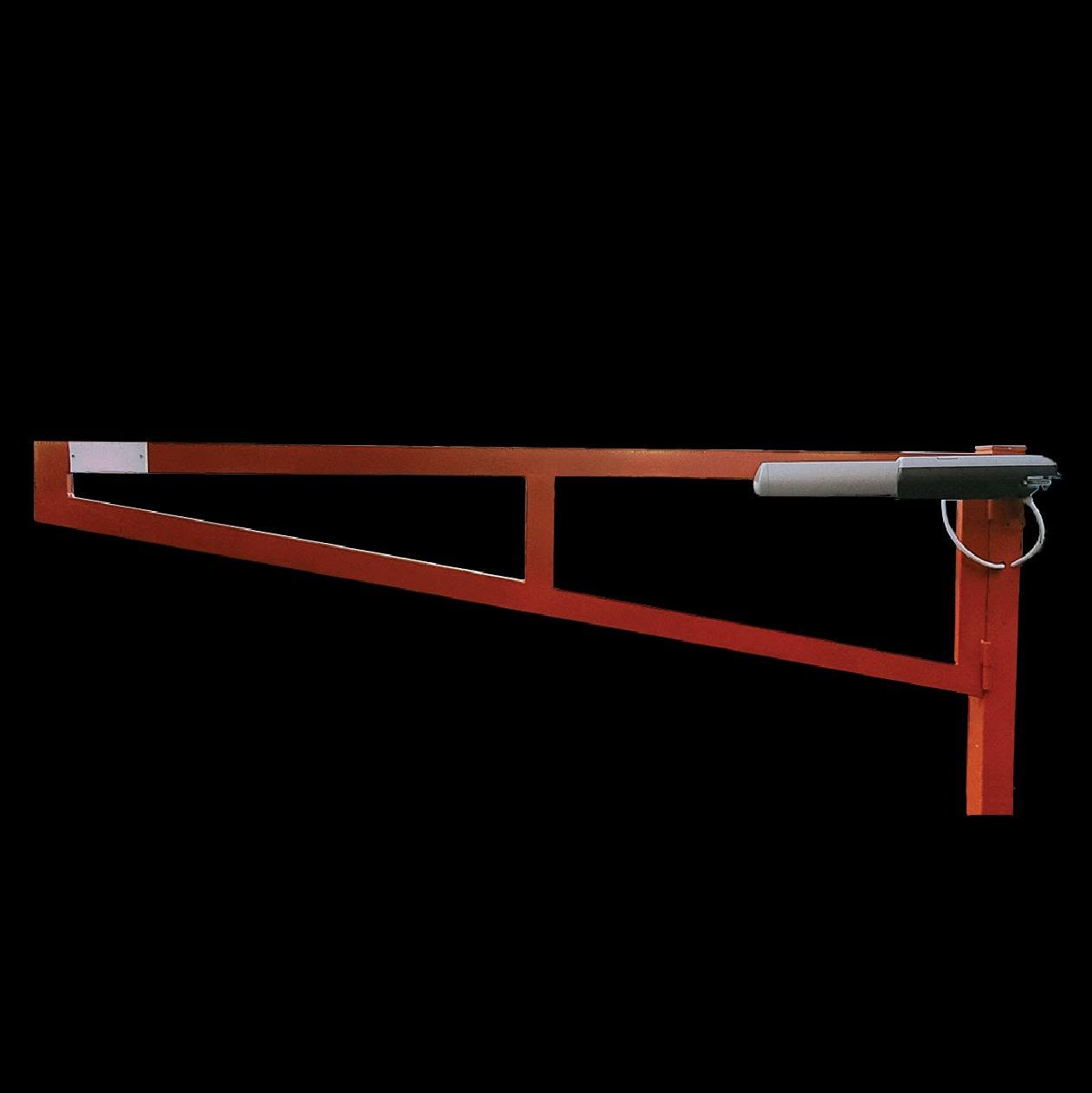 Vertical boom barrier with drive