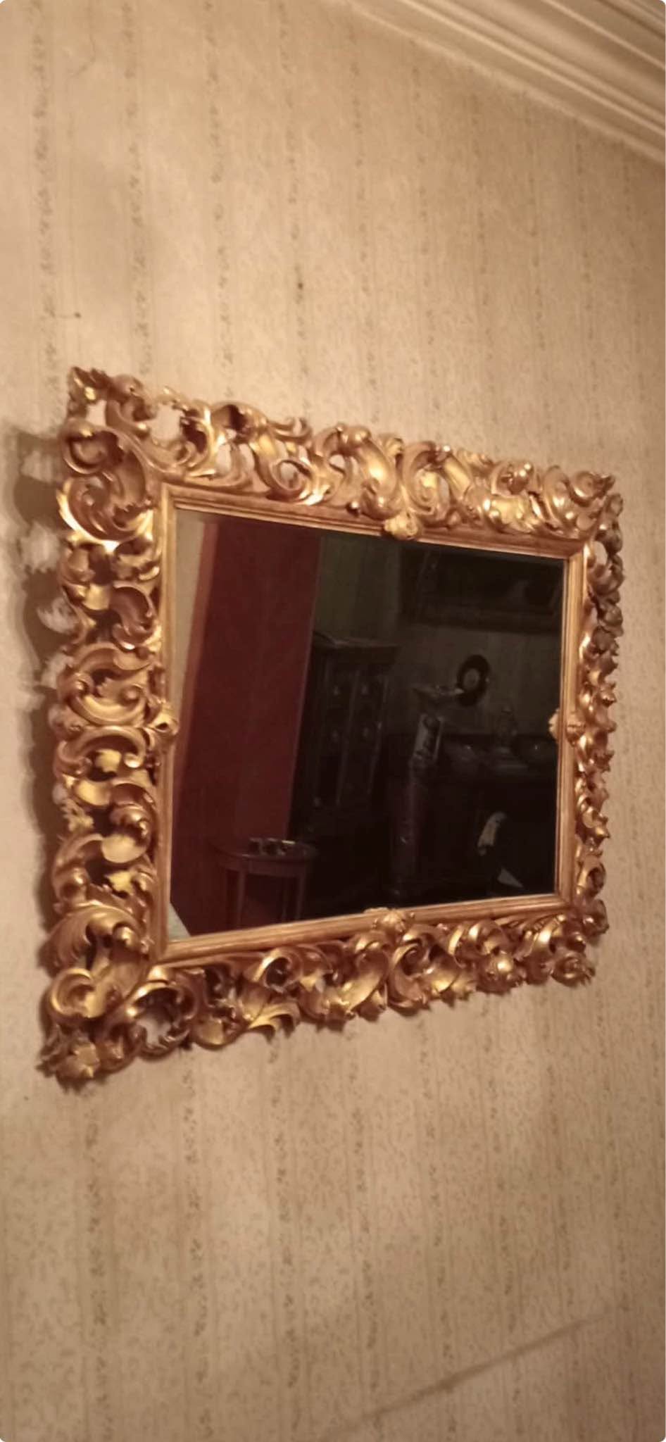 For sale 19th century mirror with wooden frame