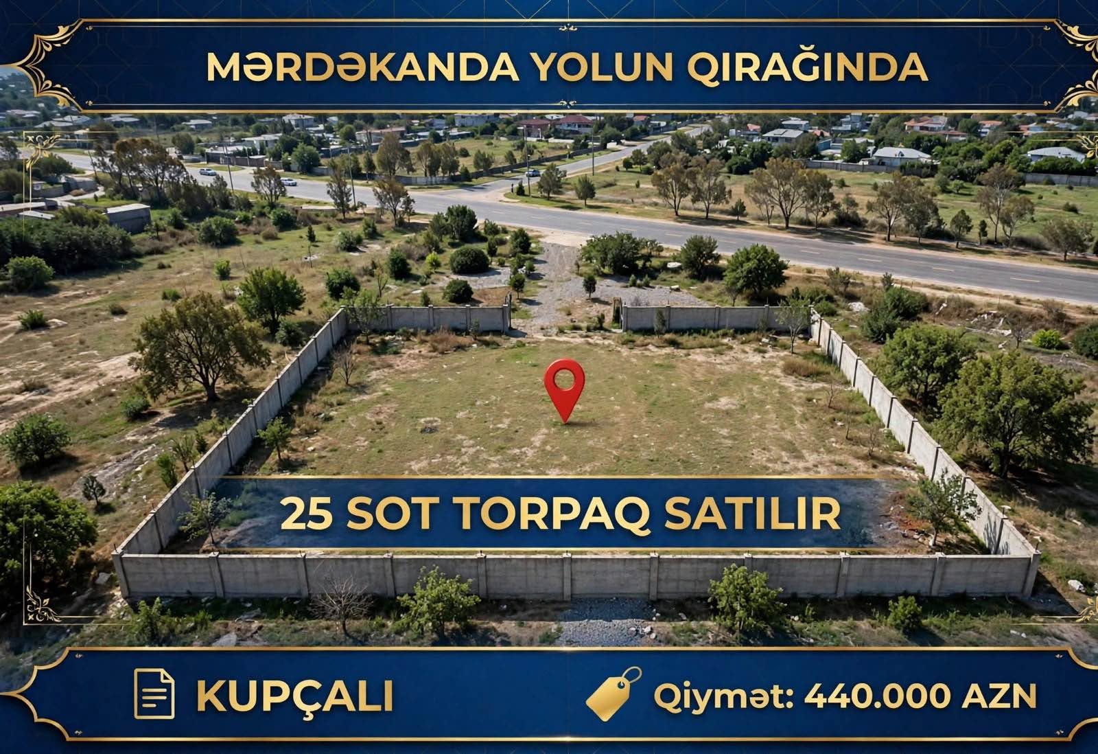 Arazi alanı, Bakü — 440,000 ₼