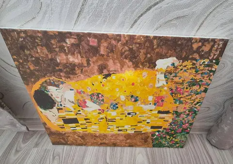 Handmade painting, Klimt's 'The Kiss' 40x50