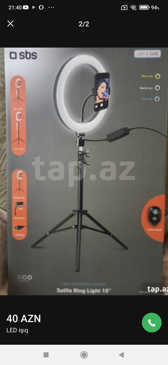 LED selfie ring light 10 inch with tripod