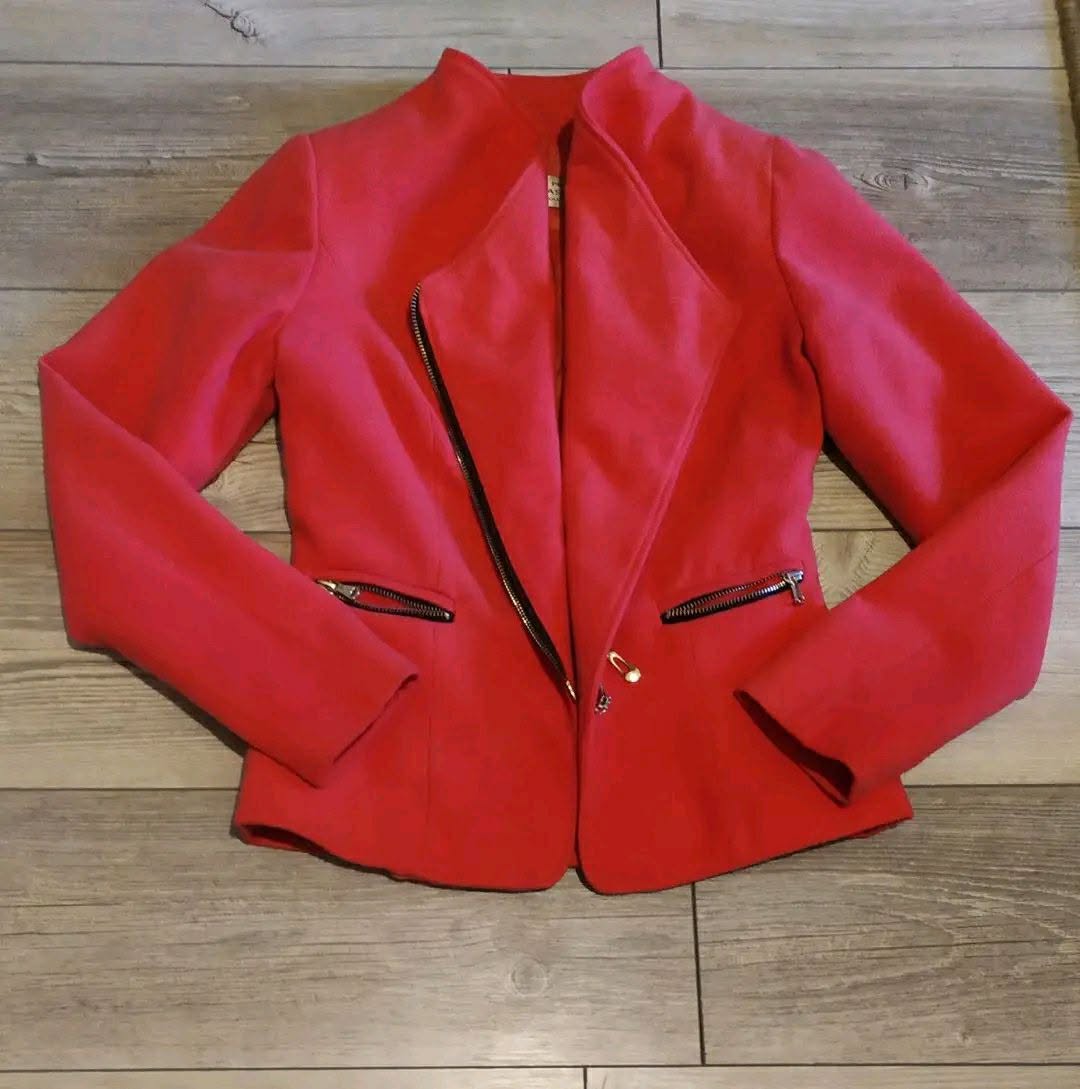 Red zip jacket, size S/M