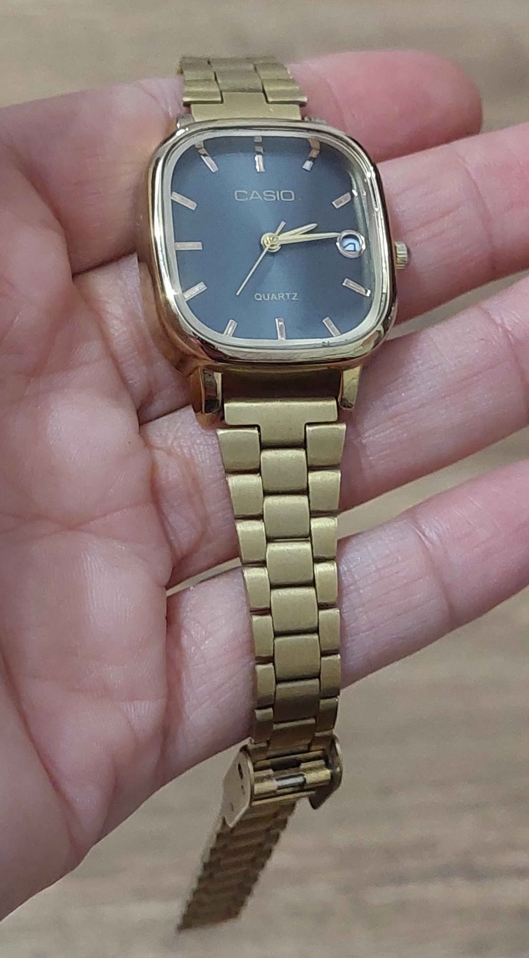 Casio golden colored wristwatch