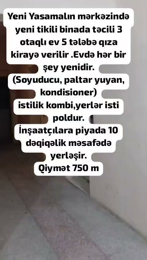 Mənzil satılır, Bakı