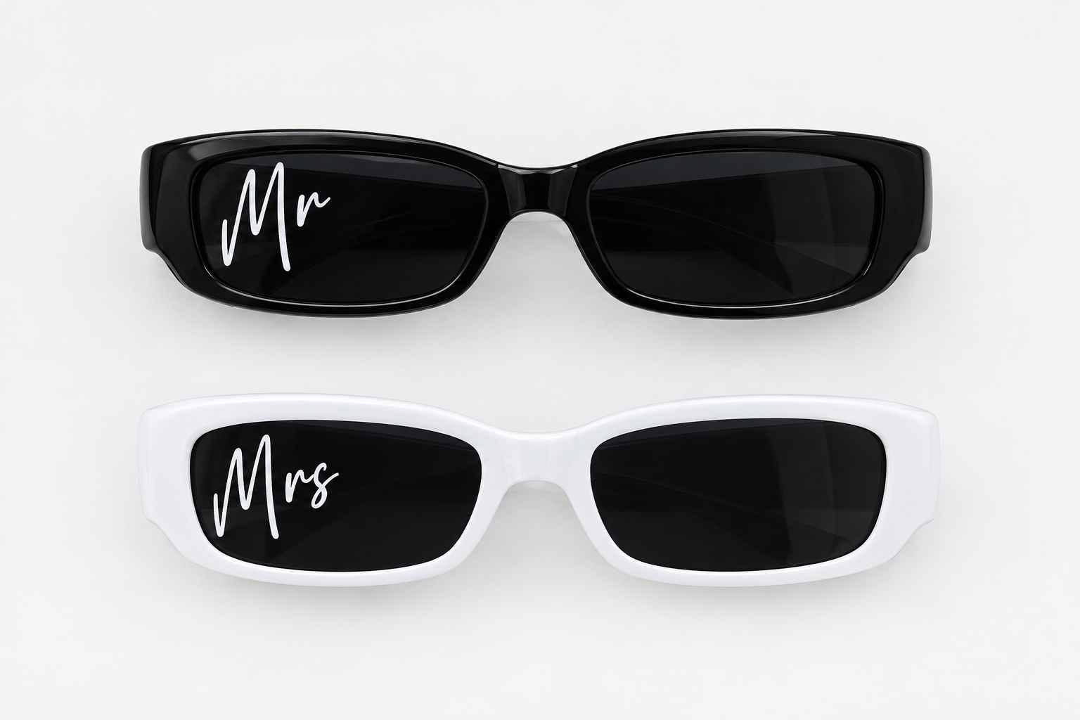 საქორწილო სათვალეები Mr და Mrs
