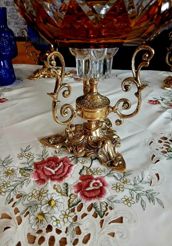 German brass decorative stand