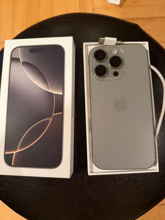 iPhone 16 Pro ყუთით, დამტენით, ქეისით