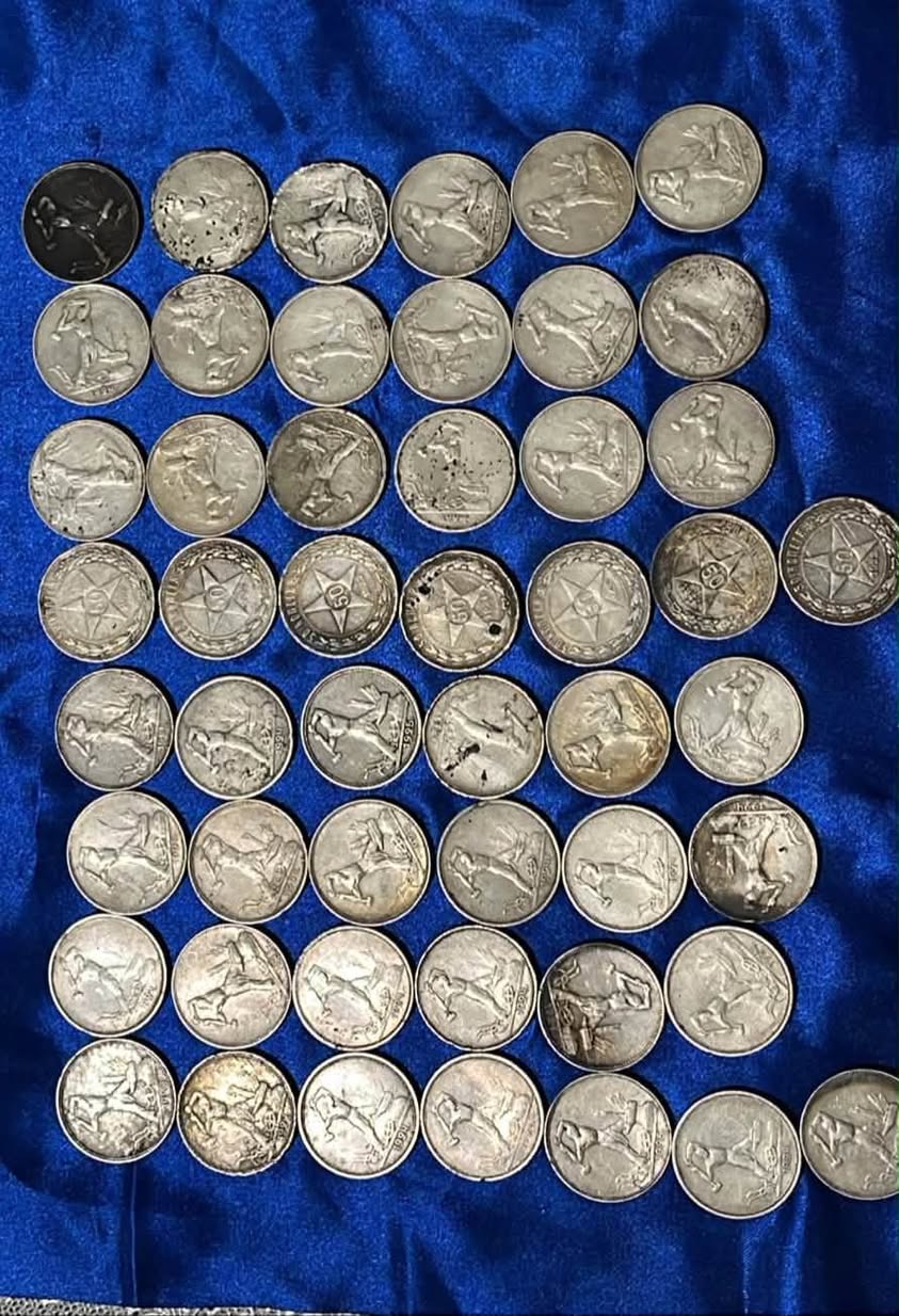 Soviet 50-kopek coins 1922-1926, 50 pcs