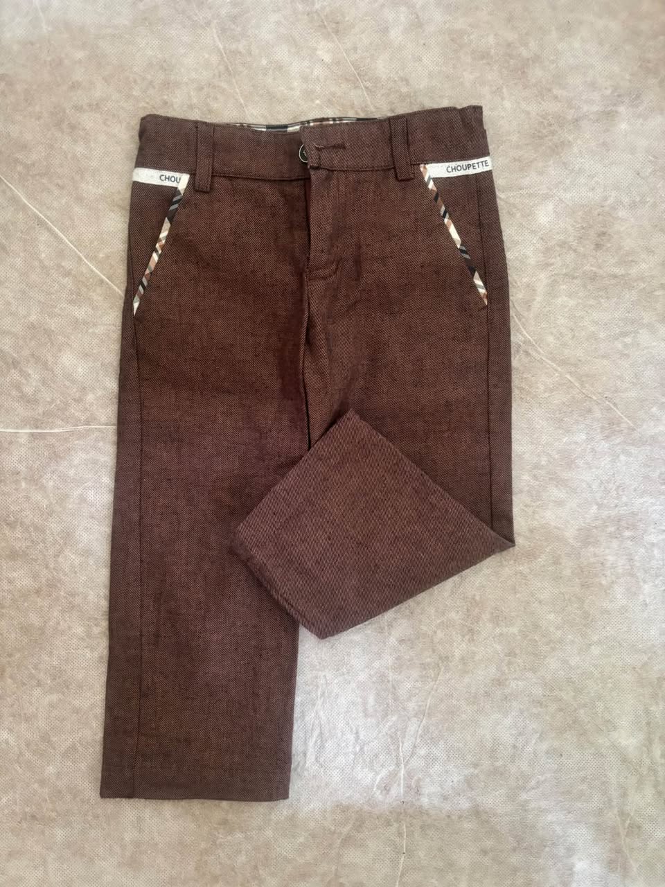 Choupette brown kids trousers, size 1-2