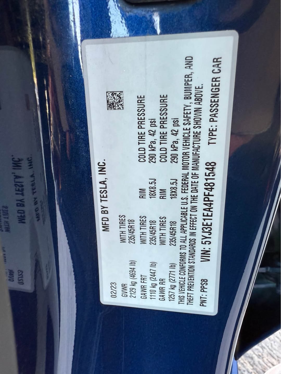 Tesla Model 3 2023