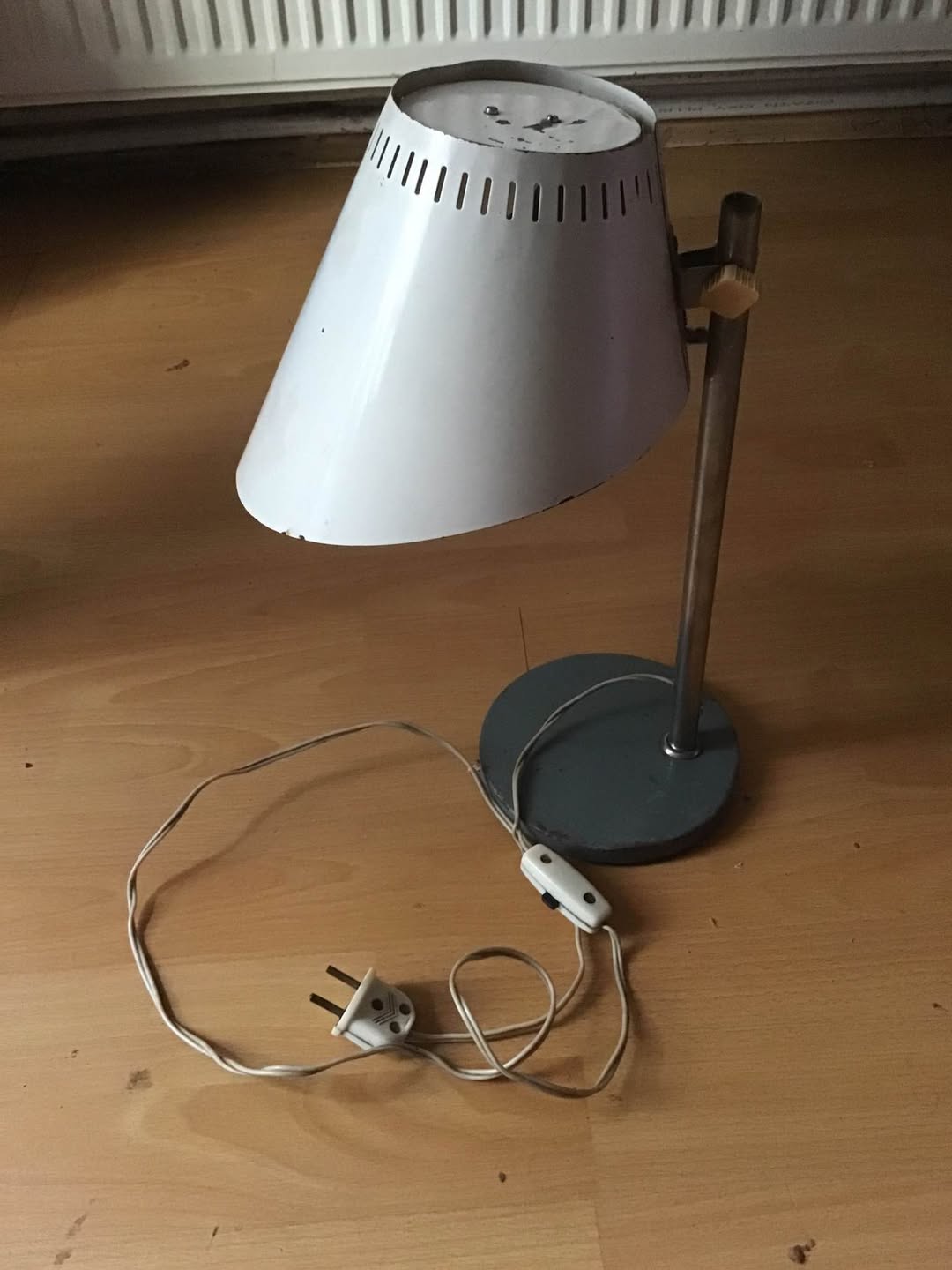 Vintage white desk lamp