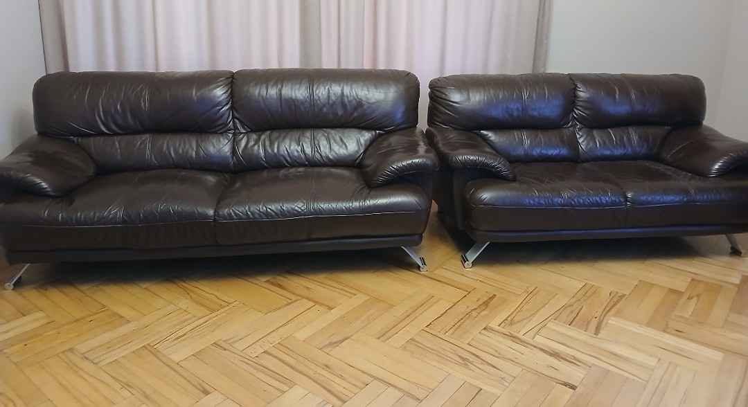 ტყავის დივანი, ორეული 2მ და 1.6მ