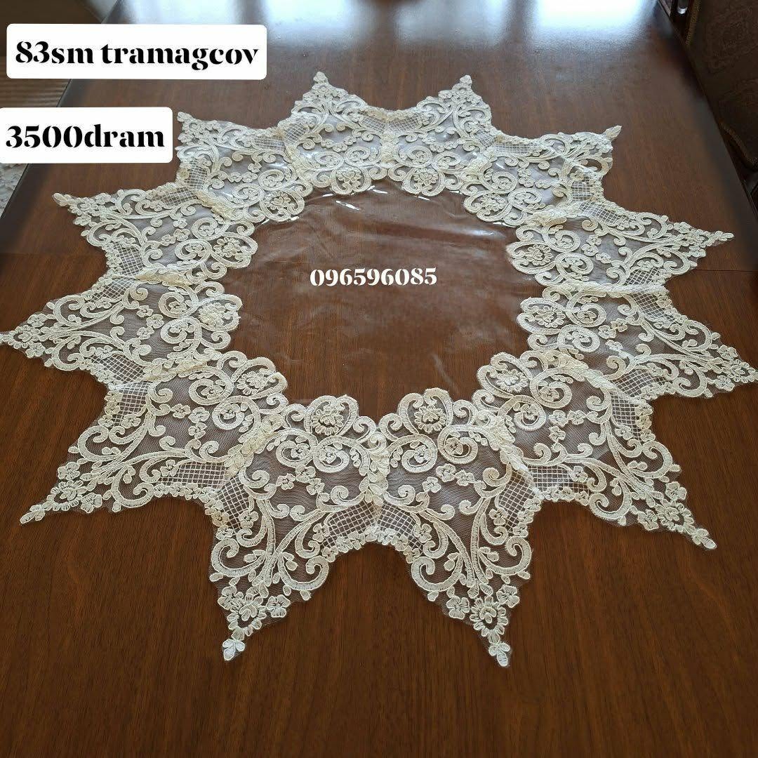 83 cm dantel yuvarlak masa örtüsü