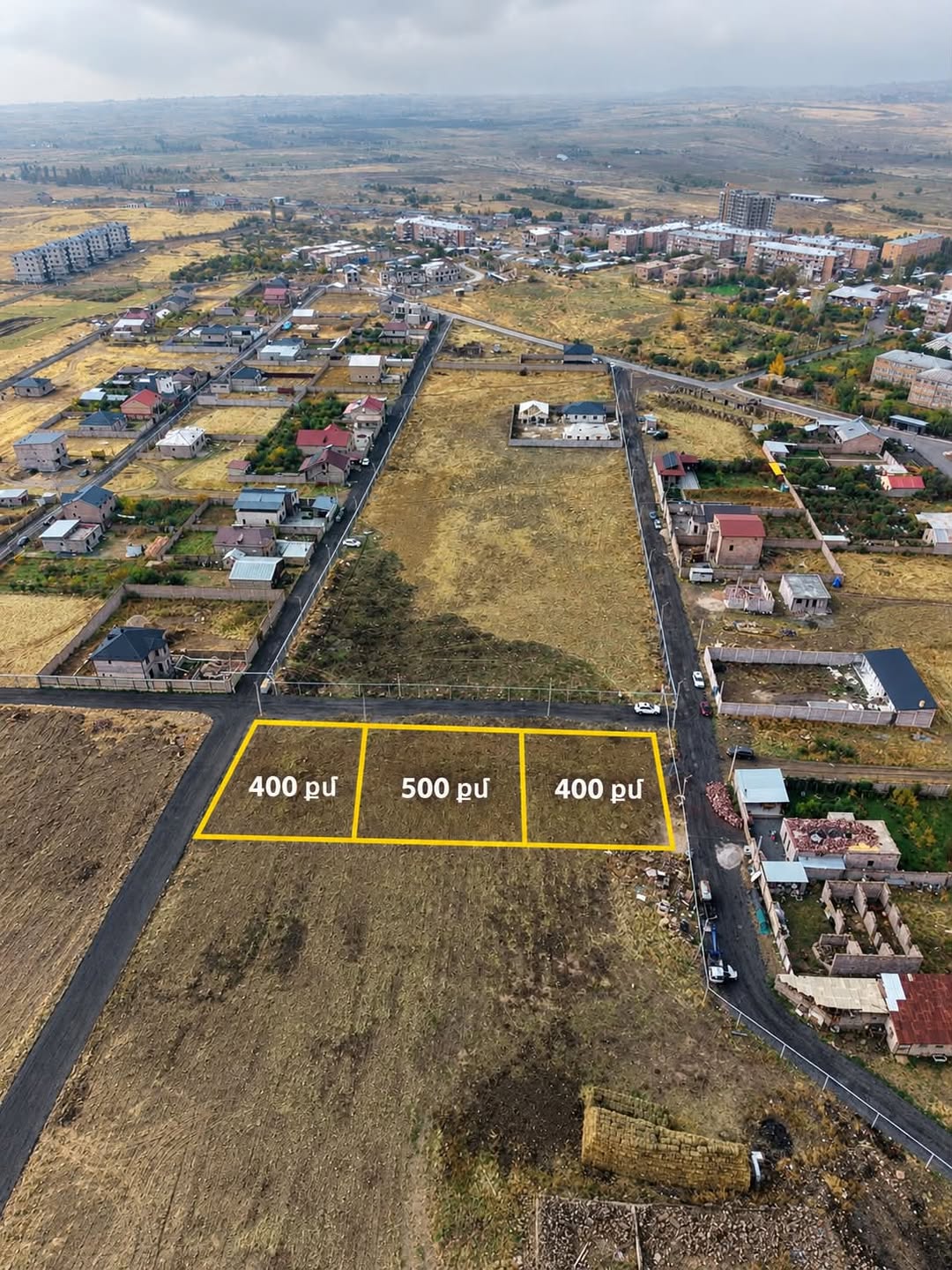 3 land plots 400-500 sqm, Yeghvard