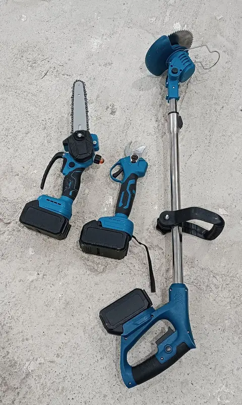 Kablolu bahçe aletleri: çim biçme makinesi, çit budama makinesi, kesici