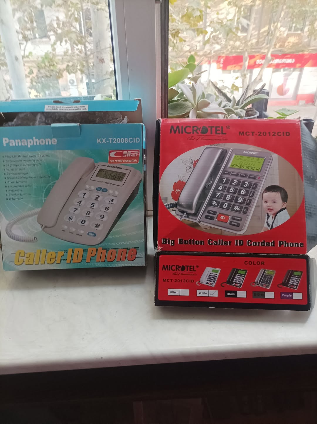 Panaphone და Microtel სადენიანი ტელეფონები