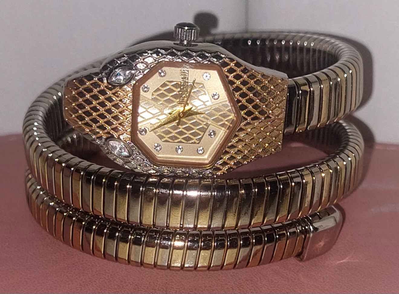 Golden wristwatch