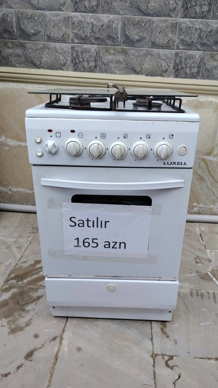LUXELL qaz plitəsi, ağ rəngli