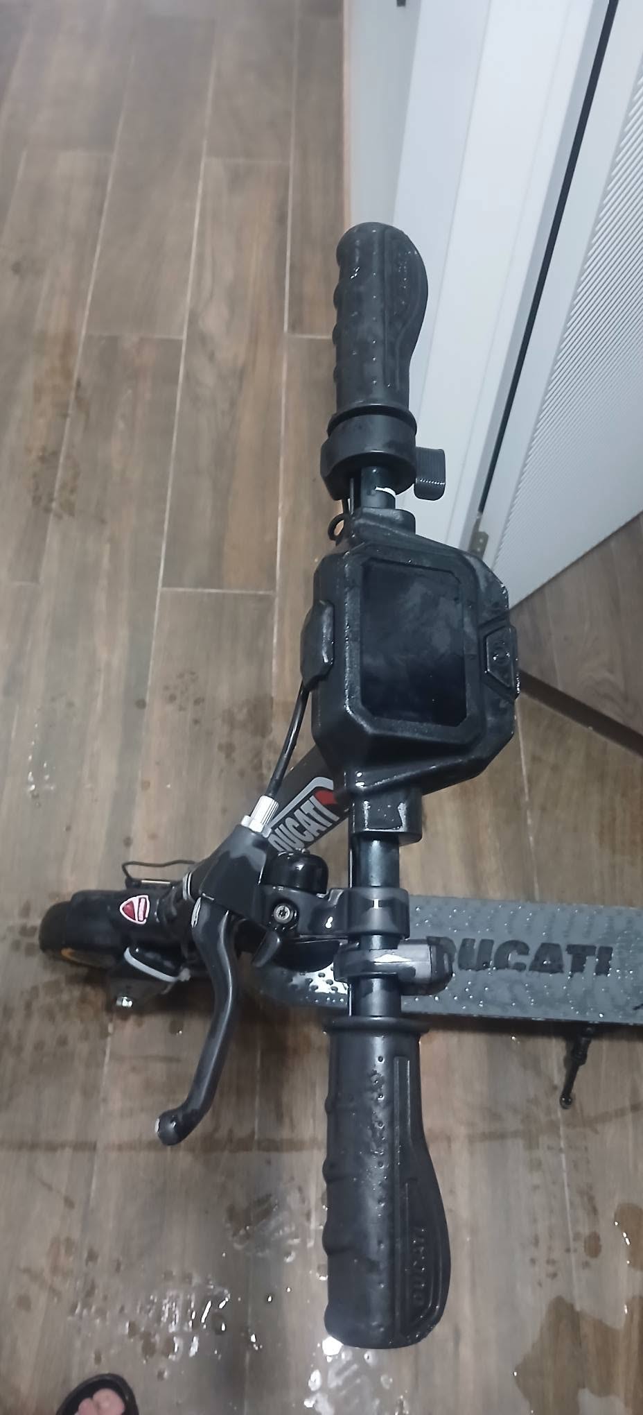 The controller for the electric scooter is missing.